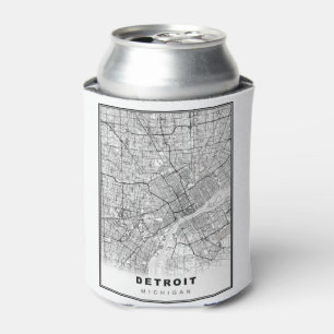 Porta-lata Mapa de Detroit