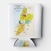Mapa de doze tribos de Israel entre 1200 e 1050