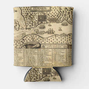 Porta-lata Mapa de Guayaquil, Equador (1741) pode arrefecer