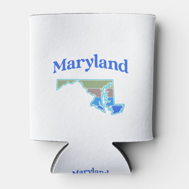 Porta-lata Mapa de Maryland (Frente)