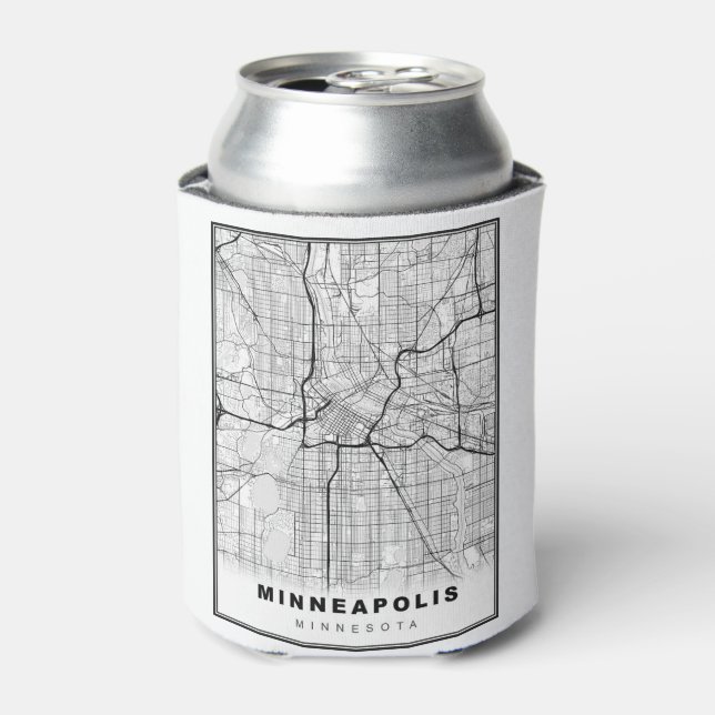Porta-lata Mapa de Minneapolis (Can Front)