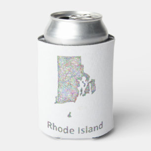 Porta-lata Mapa de Rhode Island