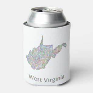Porta-lata Mapa de West Virginia