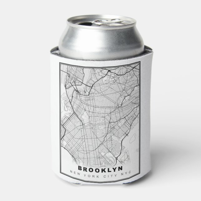 Porta-lata Mapa do Brooklyn (Can Front)