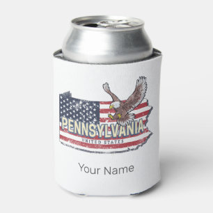 Porta-lata Mapa do Estado da Pensilvânia EUA Vintage EUA