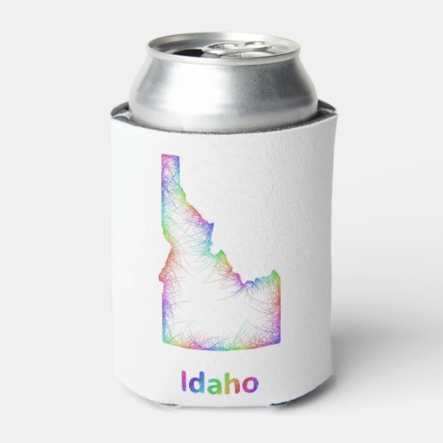 Porta-lata Mapa do Rainbow Idaho (Can Front)
