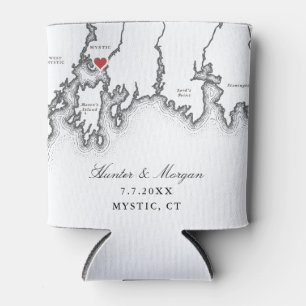 Porta-lata Mapa Místico CT Legant Black White Weding Favor