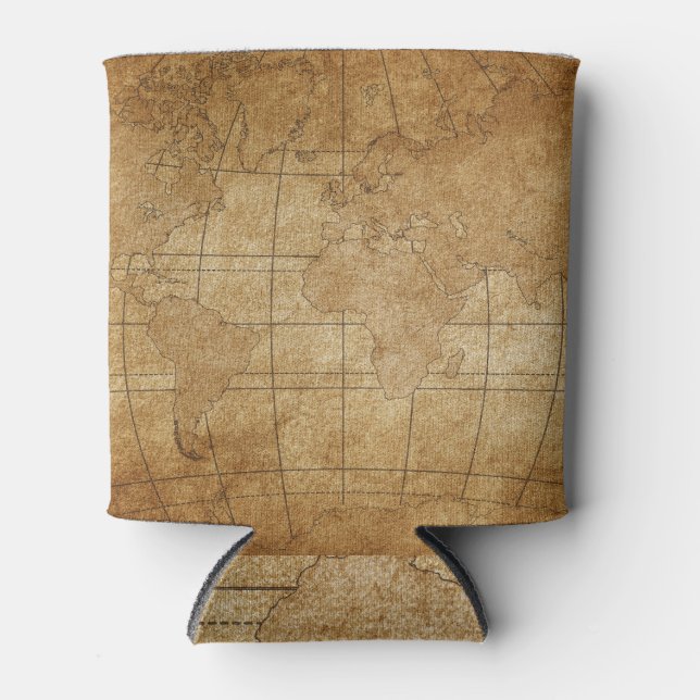 Porta-lata Mapa Mundial: Guia Global de Exploração (Frente)