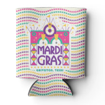 Mardi Gras Arch com miçangas, Galveston, Texas Can