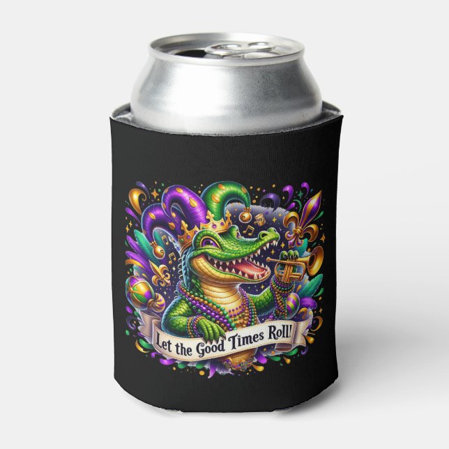 Porta-lata Mardi Gras Can Cooler (Can Front)