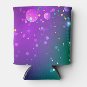 Porta-lata Mardi Gras Festivo Purple Background