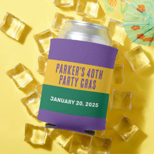 Porta-lata Mardi Gras Stripe