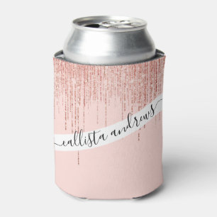 Porta-lata Margem de brilho brilhante Dourada Rosa Rosa Rosa