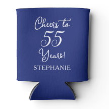 Marinho Azul Cheers para 55 anos 55 anos aniversár