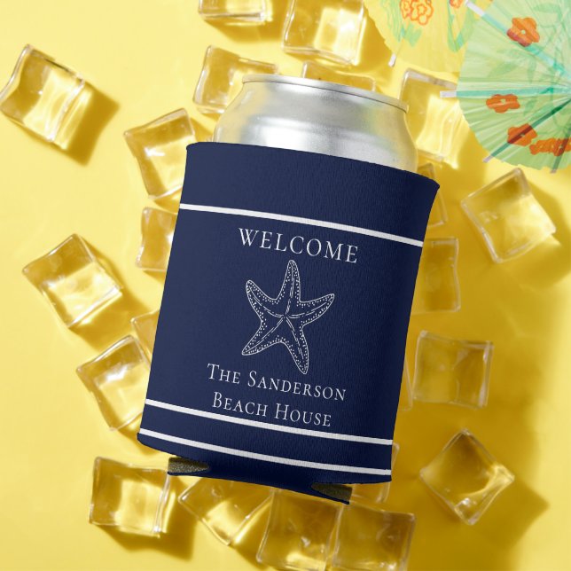 Porta-lata Marinho Branco Náutico Azul Fécula (Verão in situ)