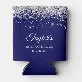 Porta-lata Marinho brilhante de prata azul 40 e fabuloso