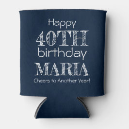 Porta-lata Marinho Feliz e Engraçado Azul