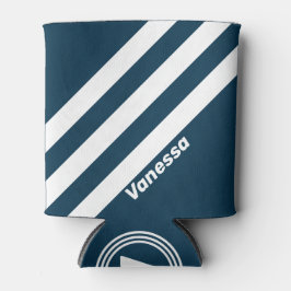 Porta-lata Marinho Retroativo Três Fitas com Nome