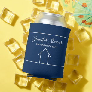 Porta-lata Marketing Imobiliário Azul Casa Aberta Personaliz