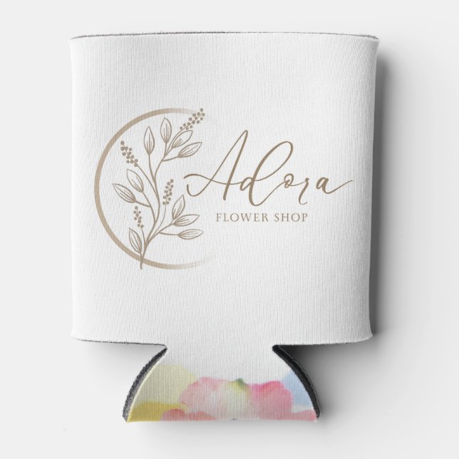 Porta-lata mármore de flor branca (Frente)