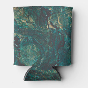 Porta-lata Mármore verde escuro: textura luxuosa.