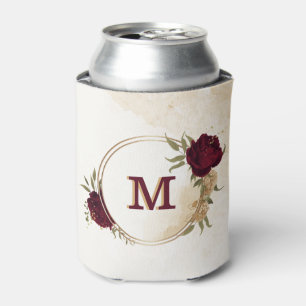 Porta-lata Maroon verde-ouro botânico