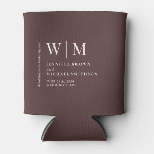 Porta-lata Marrom Chocolate Bege Formal Moderno Evento Casame