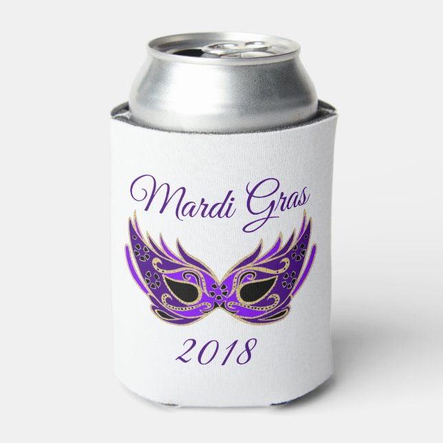 Porta-lata Máscara Mardi Gras 2018 (Can Front)