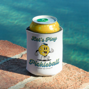 Porta-lata Mascote de Cartoon Retro-Picleball Personalizado