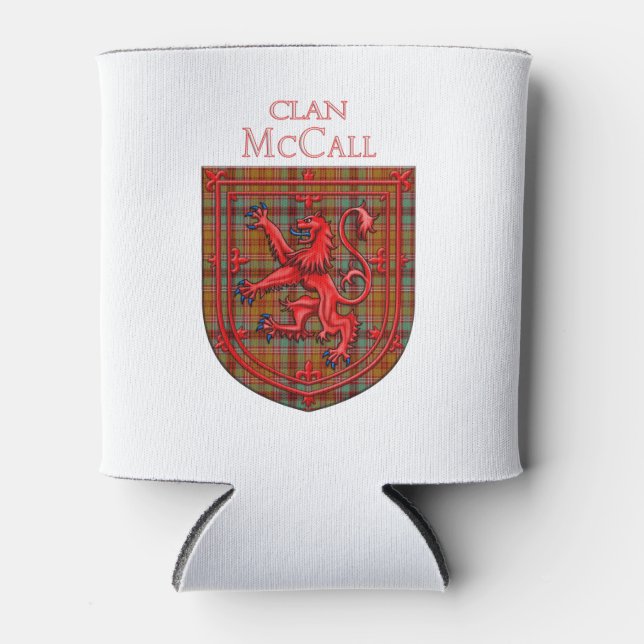 Porta-lata McCall Tartan Scottish Xadrez Lion Rampant (Frente)