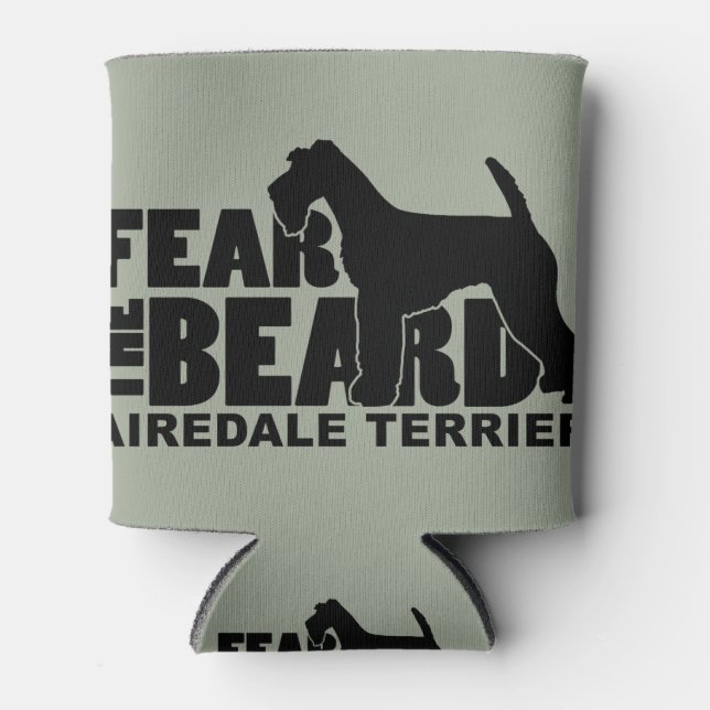 Porta-lata Medo da barba - Airedale Terrier (Frente)