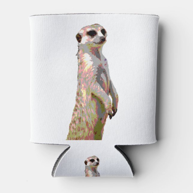 Porta-lata Meerkat - Estilo de Arte Pop e Posterizado (Frente)