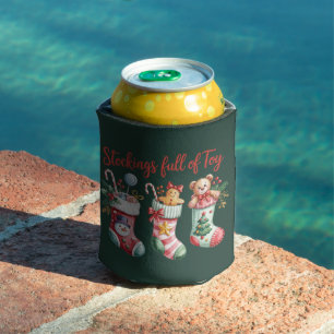 Porta-lata Meias De Natal Cheias De Alegria Férias Elegantes