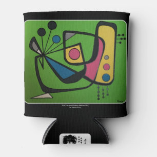 Porta-lata "Meio século 4" numérico abstrato moderno em a
