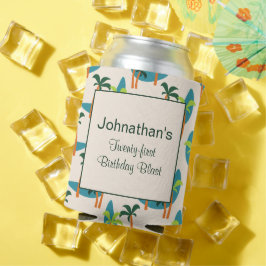 Porta-lata Meio século Modern Palm Oasis