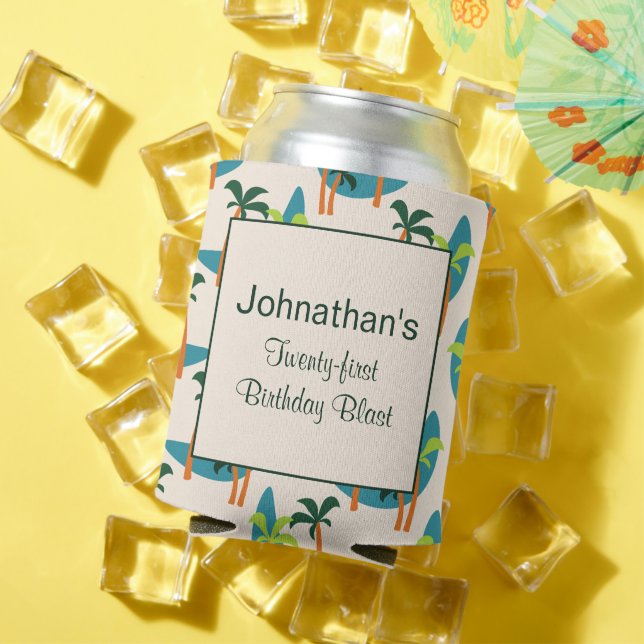 Porta-lata Meio século Modern Palm Oasis (Verão in situ)