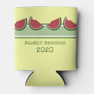 Porta-lata Melancia da Família de Verão Diversão Amarelo