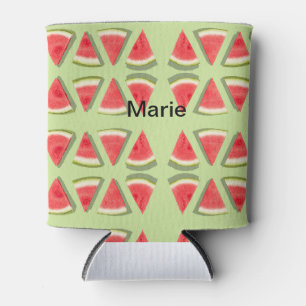 Porta-lata Melancia rosa simples adicionar nome mínimo person