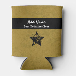 Porta-lata Melhor Chefão de Fita Dourada e Preta A04