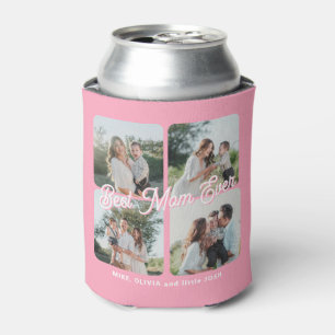 Porta-lata Melhor Mãe do Mundo colagem de fotos personalizada