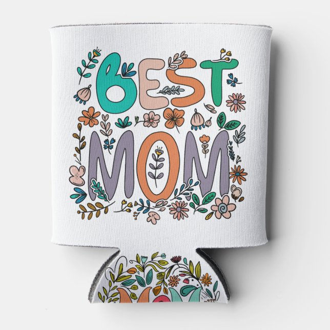 Porta-lata Melhor Mãe Floral Cooler (Frente)