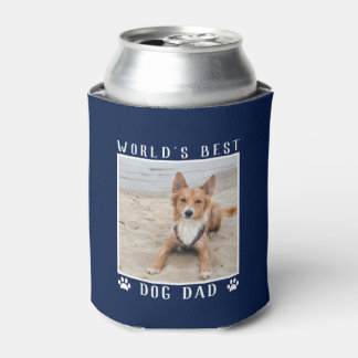 Porta-lata Melhor Pai de Cachorro do Mundo Impressões de Pata