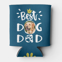 Porta-lata Melhor Pai de Cão Pet Photo Paw Texto impresso Cor