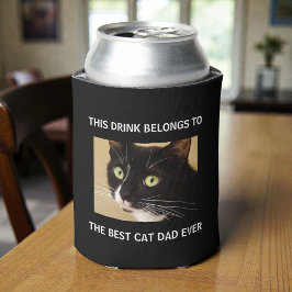 Porta-lata Melhor Pai de Gato de Todos Personalizado Foto Pre