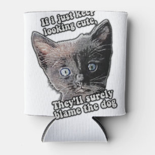 Porta-lata Meme engraçado de gato zangado para donos e amante