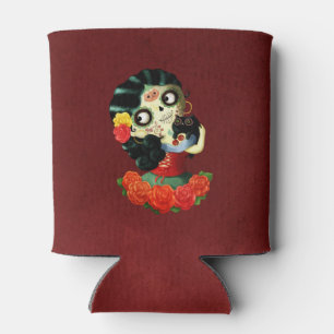 Porta-lata Menina de Catrina do mexicano de Diâmetro de Los