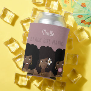 Porta-lata Menina Negra Magia, Mulheres Negras Amigos Irmãs