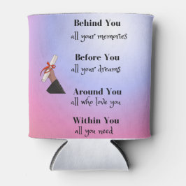 Porta-lata Mensagem para formando em um refrigerador de latas