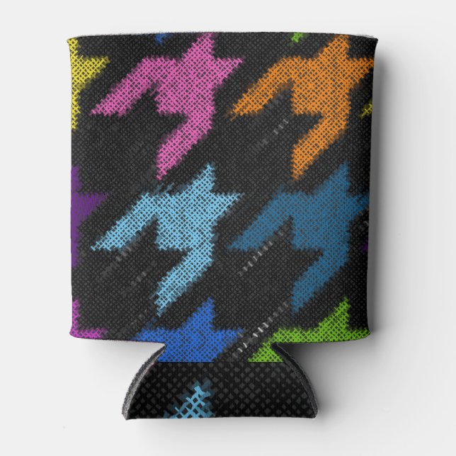Porta-lata Mentira: imitação de canvas ruins. (Frente)