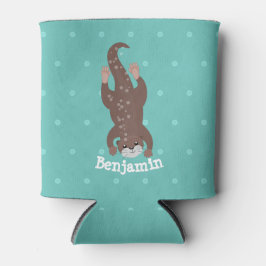 Porta-lata Mergulho de lontra bonito na ilustração de desenho